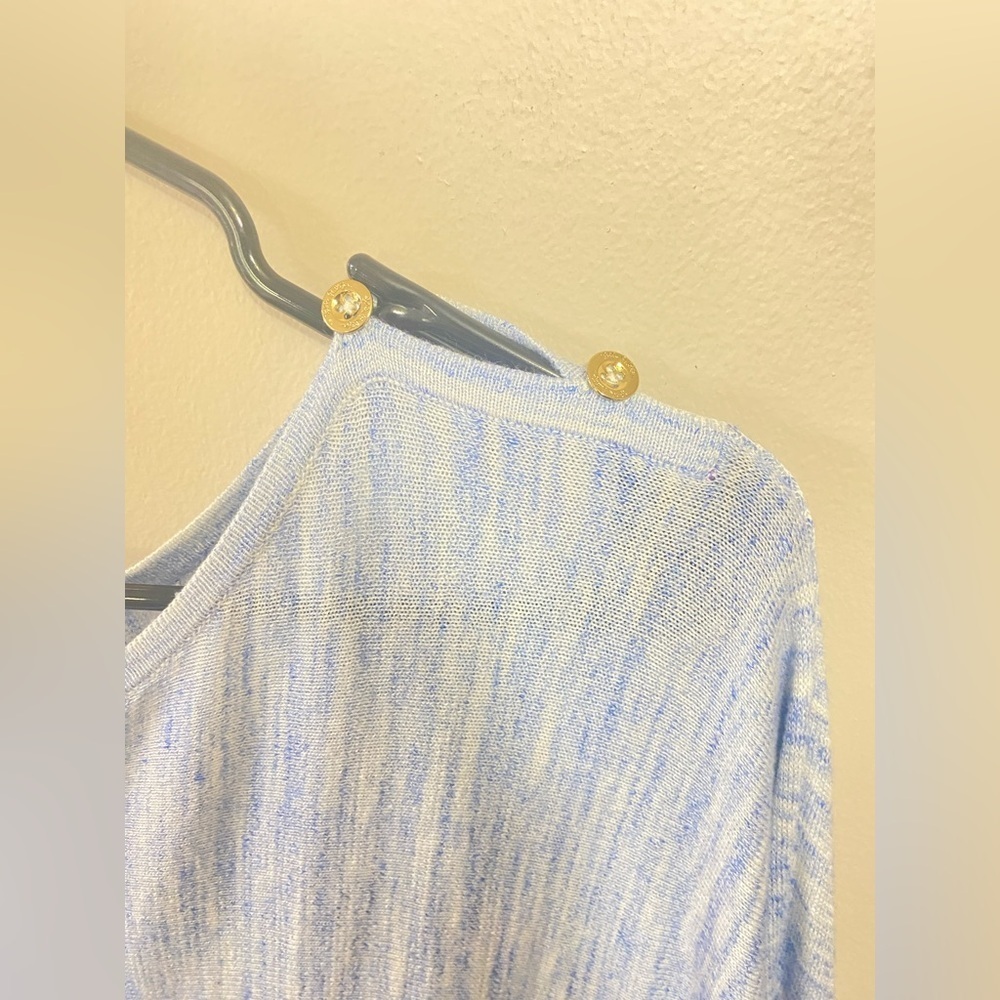 Lilly Pulitzer Size XS Jupiter Dress Lapis Blue Kangaro Pocket Wool Cotton Blend - Picture 6 of 14